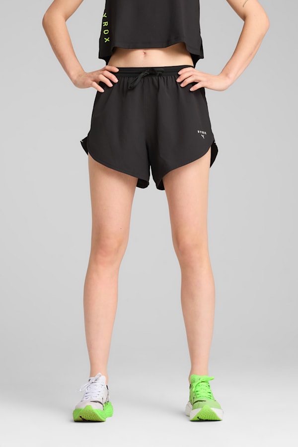 PUMA x HYROX ULTRAWEAVE Velocity 4" Shorts Women, PUMA Black, extralarge